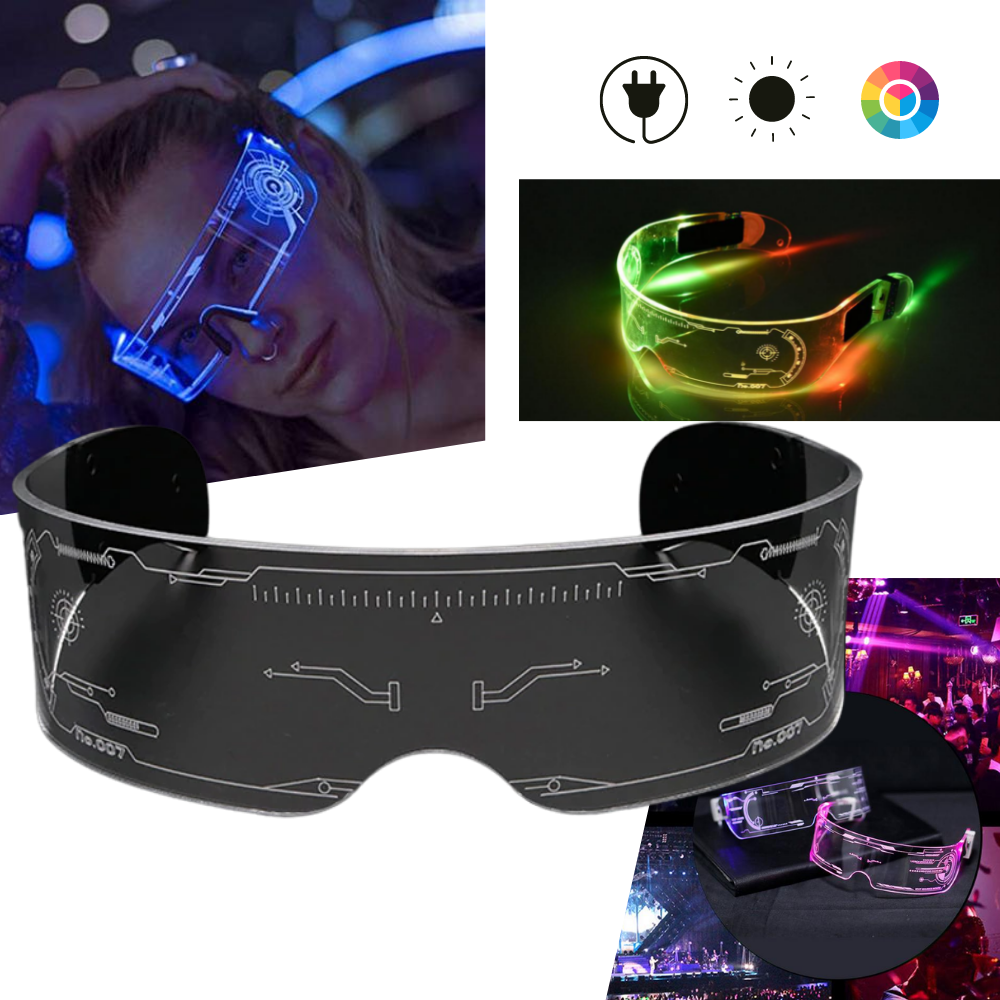 Colour LED glass EL Wire Neon Light Glasses Luminous glasses