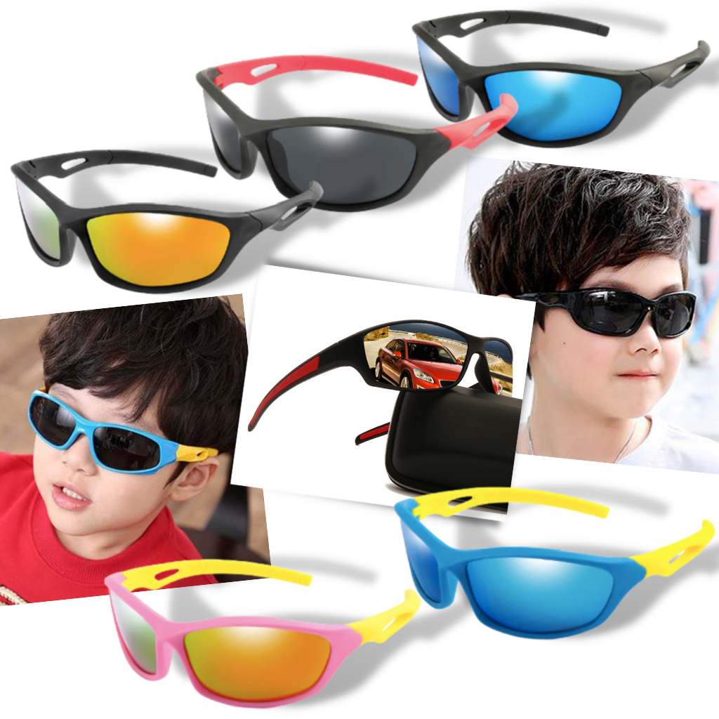 Polarized Sports Kids Sunglasses Rubber Shades for Girls Boys Children