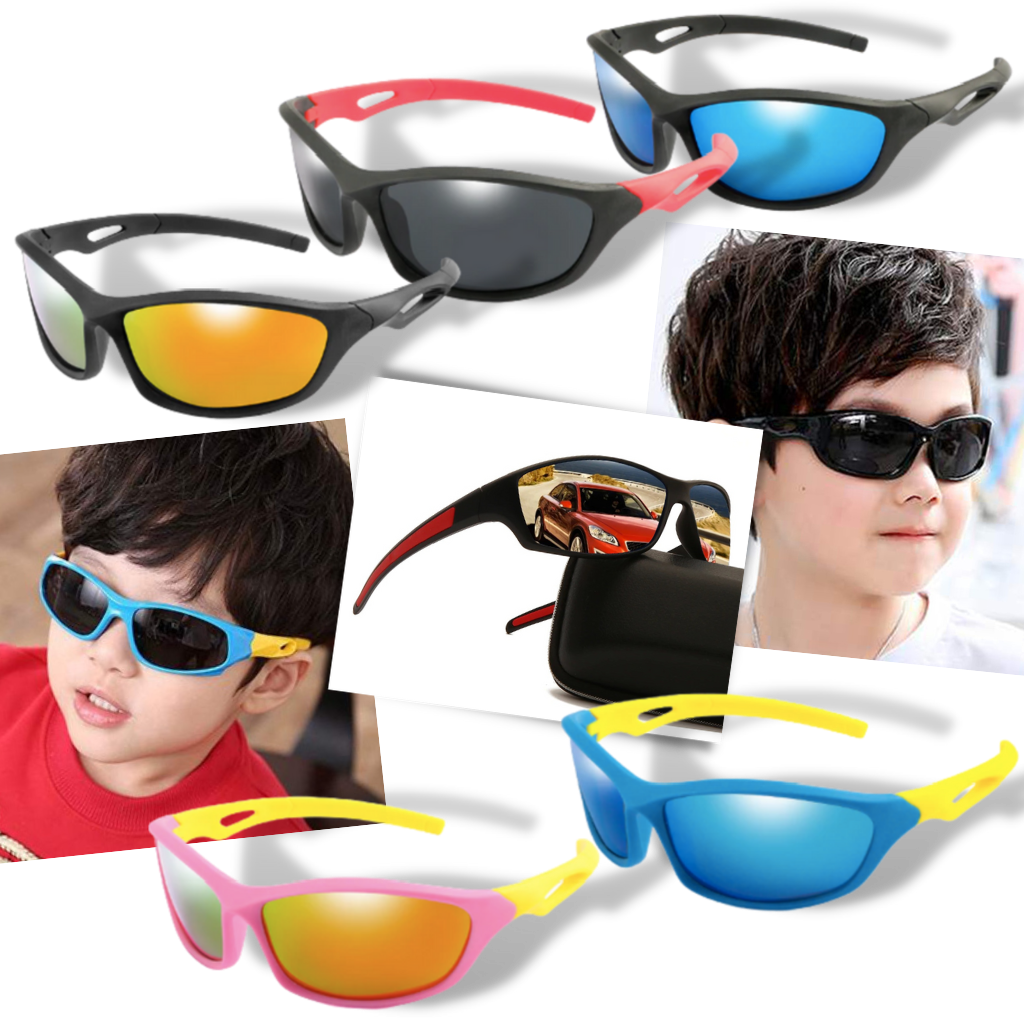 Polarized Sports Kids Sunglasses with Strap