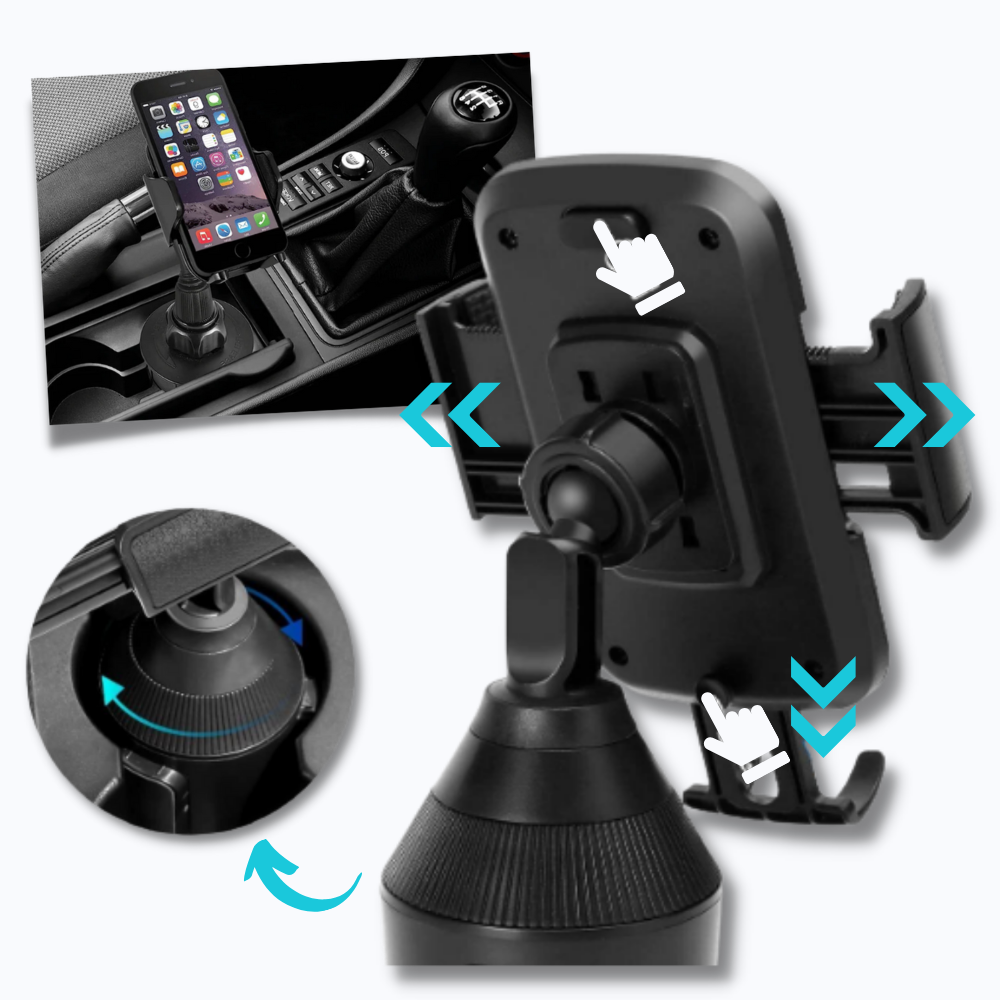 Adjustable Cell Phone Cup Holder Mount - Ozerty