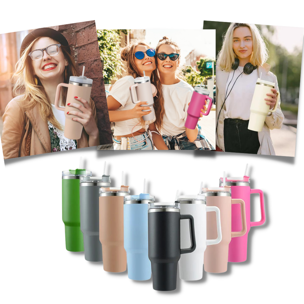 Tumbler Cup Car Large Capacity With Handle - Ozerty