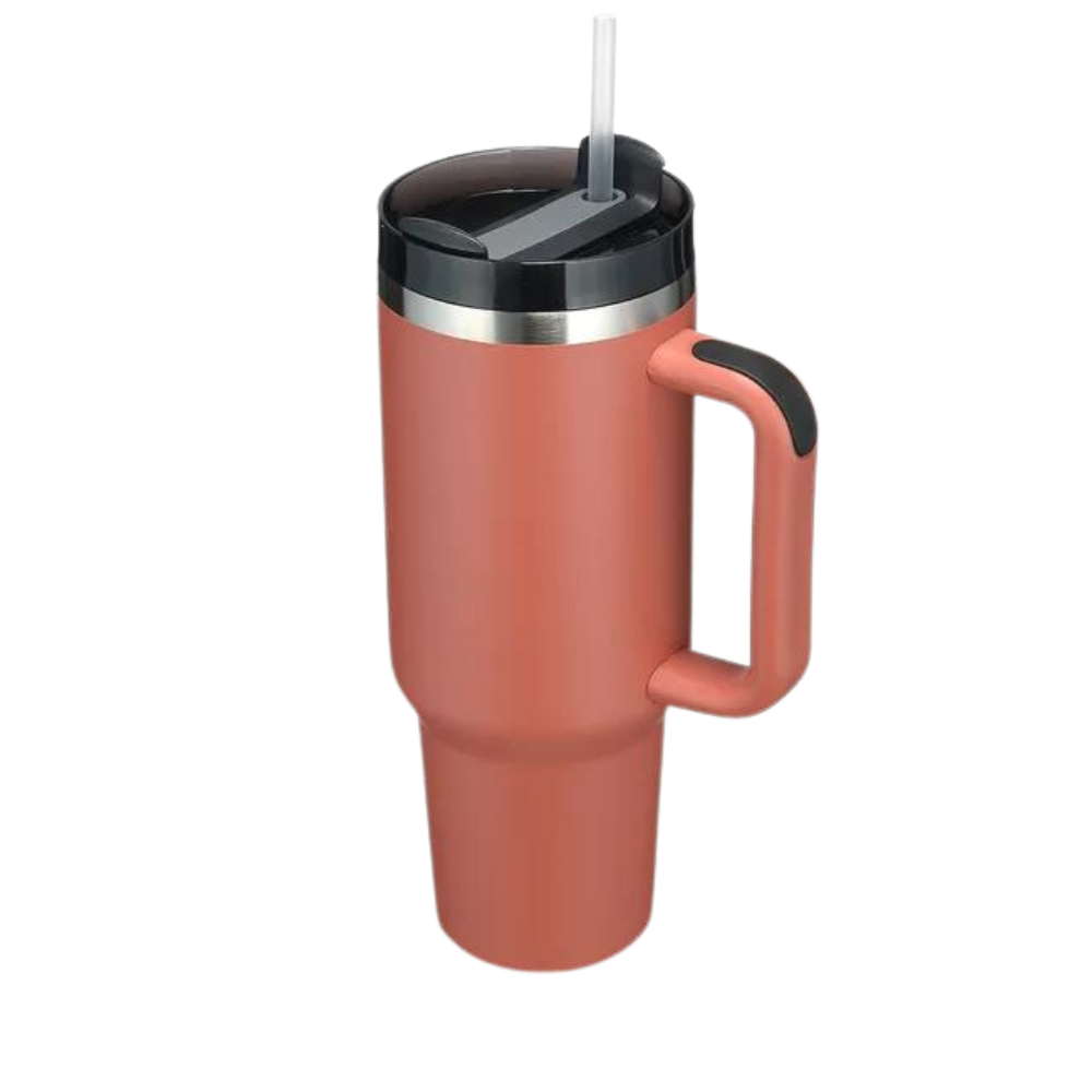 Tumbler Cup Car Large Capacity With Handle -Rust - Ozerty