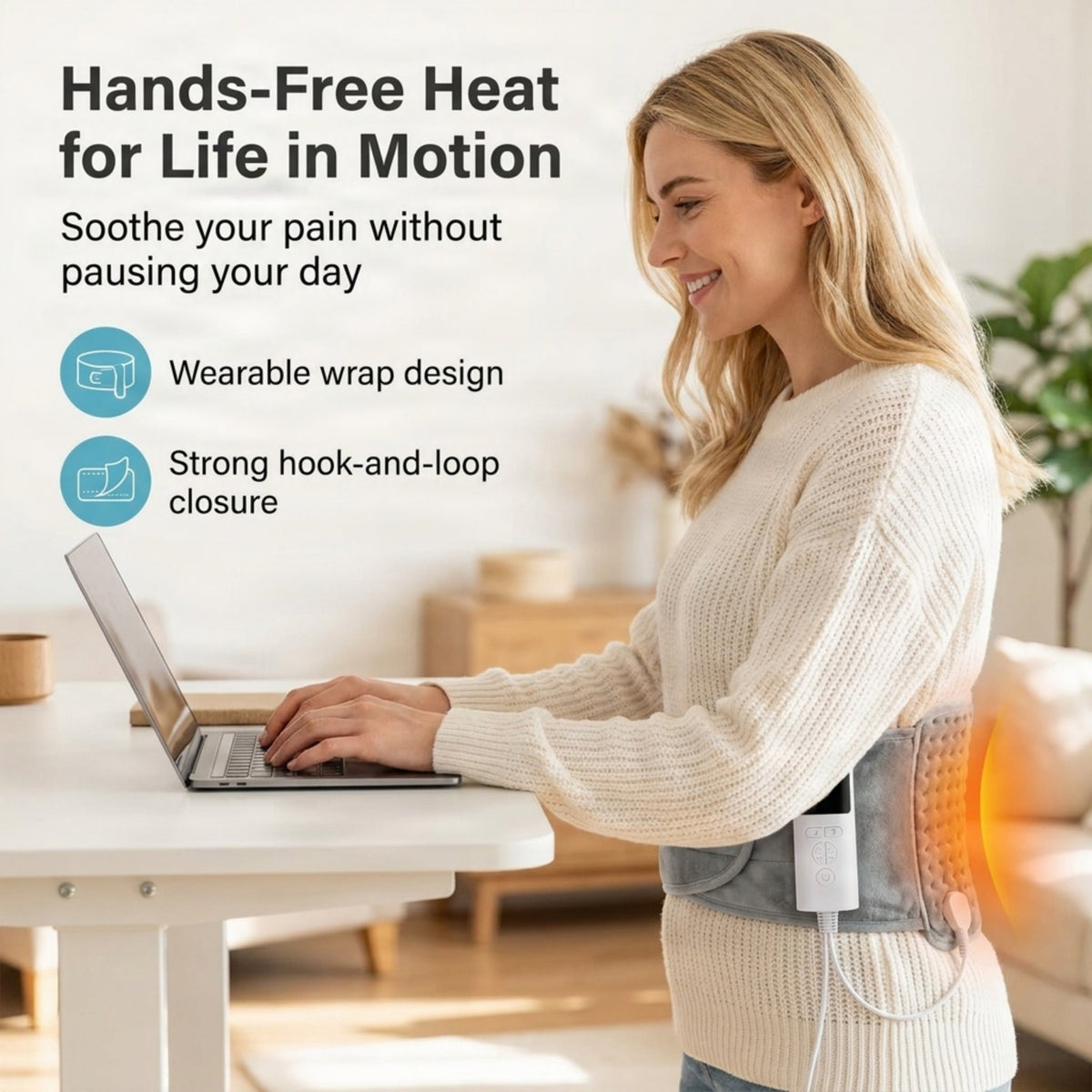 Cozy Wearable Heating Pad Belt - Ozerty