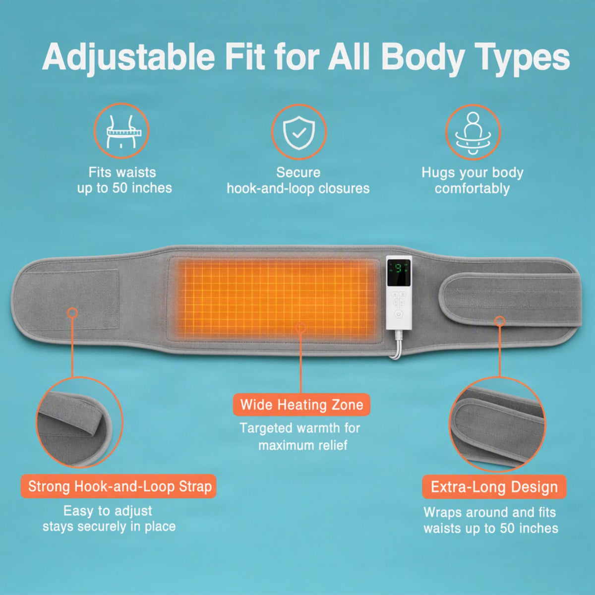 Cozy Wearable Heating Pad Belt - Ozerty