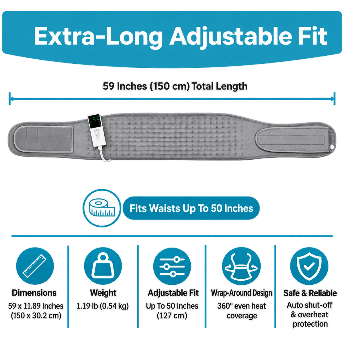 Cozy Wearable Heating Pad Belt - Ozerty