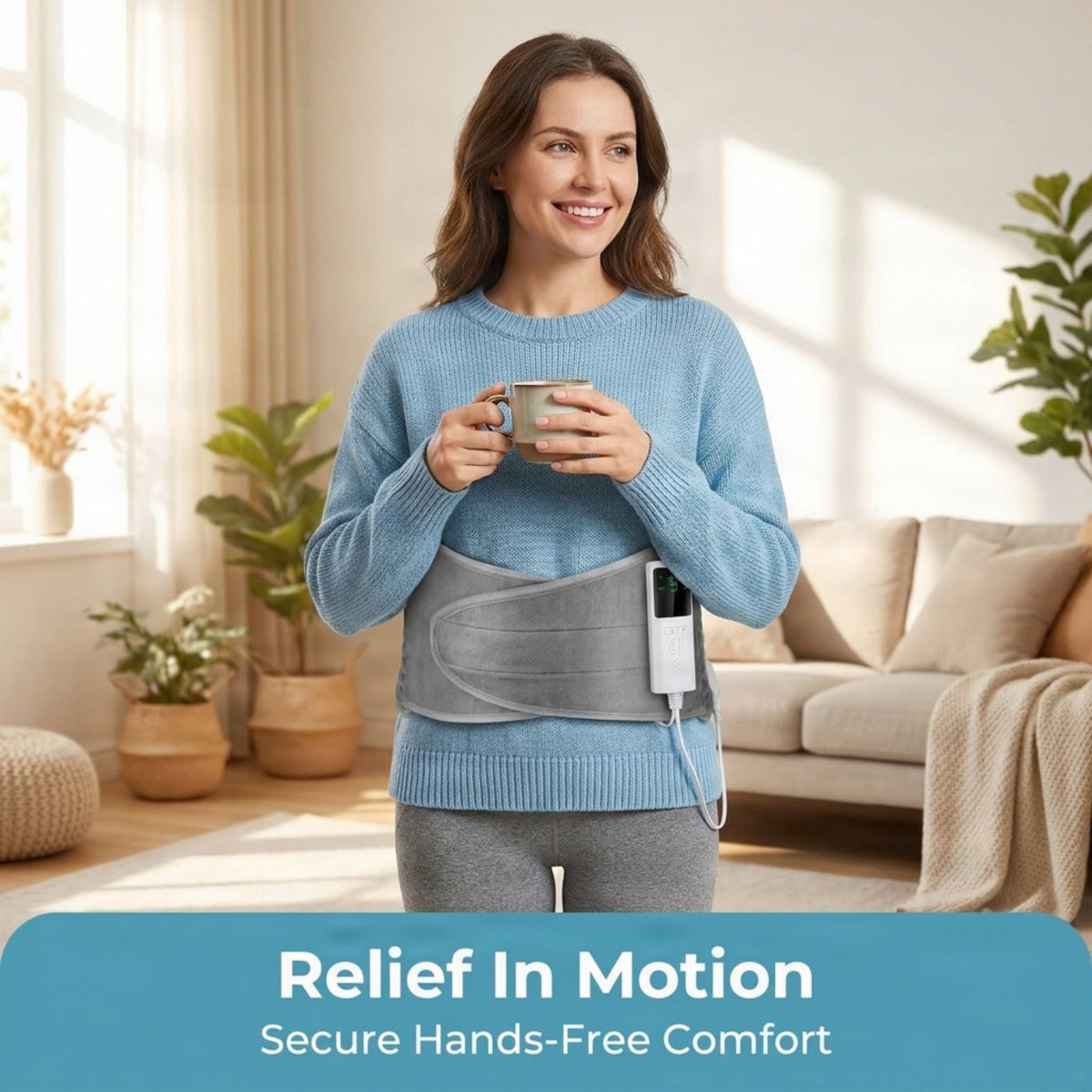 Cozy Wearable Heating Pad Belt - Ozerty
