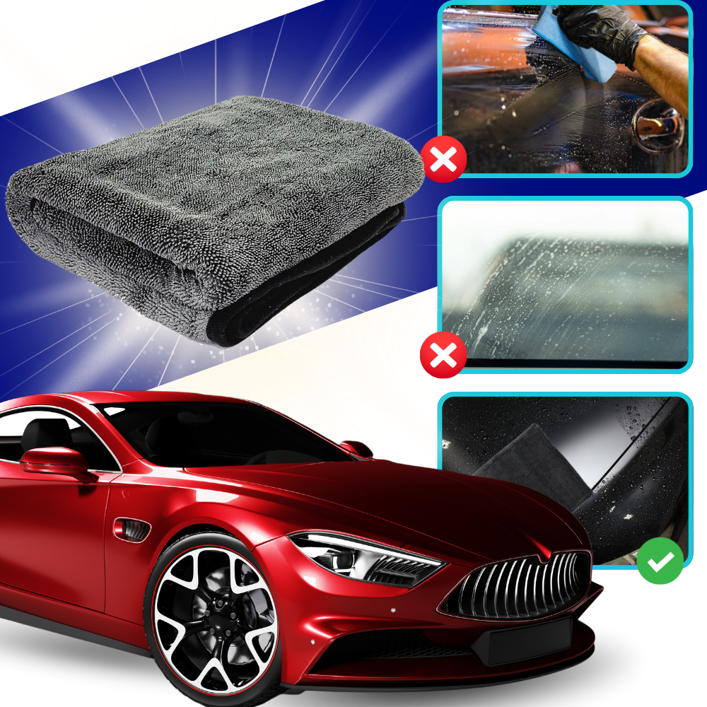 Absorbent Microfiber Glass Cleaner Towel - Ozerty