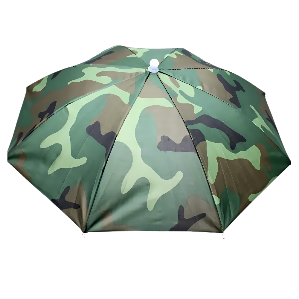 Adjustable Hand-Free Umbrella Hat -Military Green - Ozerty