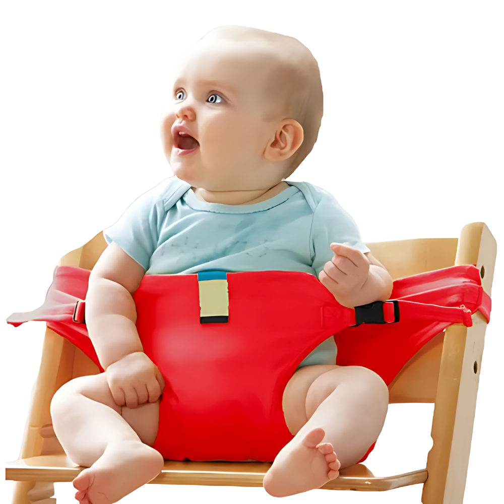 Adjustable Portable High Chair -Red - Ozerty