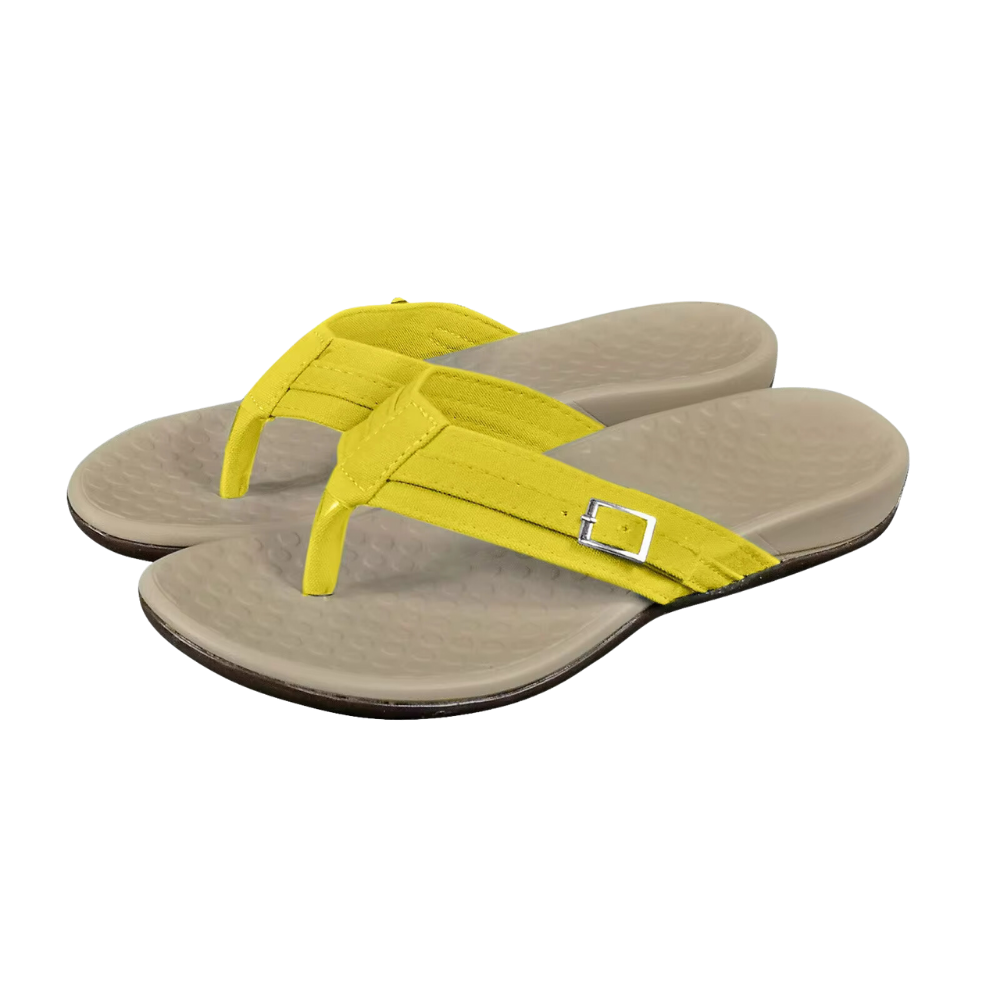 Adjustable Straps Orthopedic Sandals  -Yellow - Ozerty