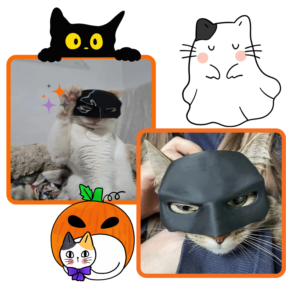 Adorable Batman Cat Mask - Ozerty