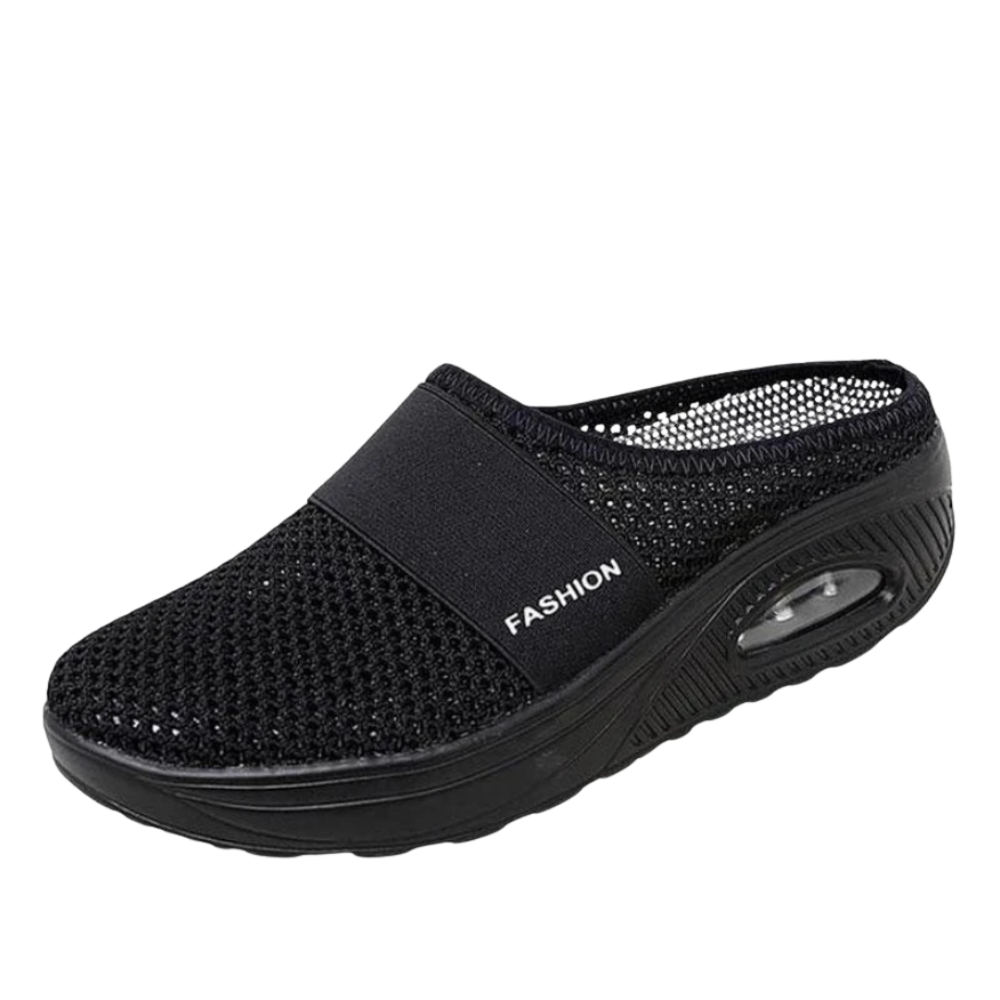 Air-cushion diabetic slip-on shoes -Black - Ozerty