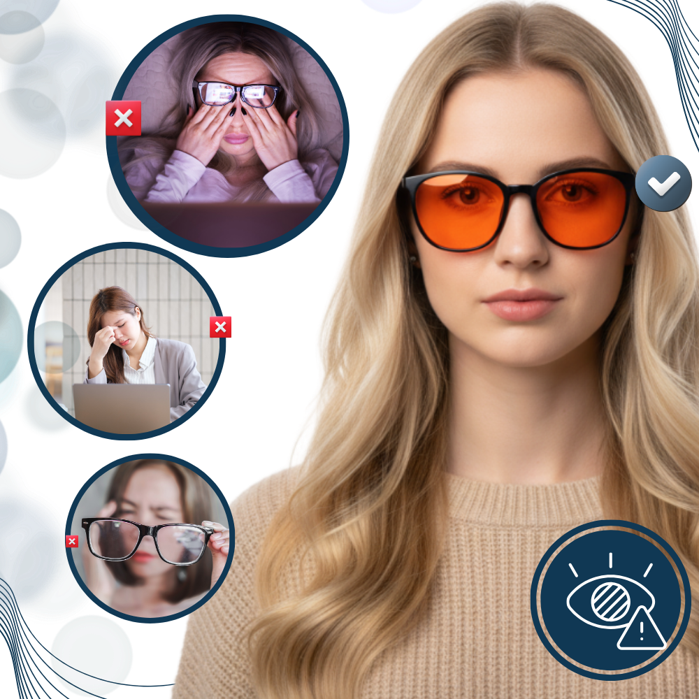 Blue Light Filter Red Glasses - Ozerty