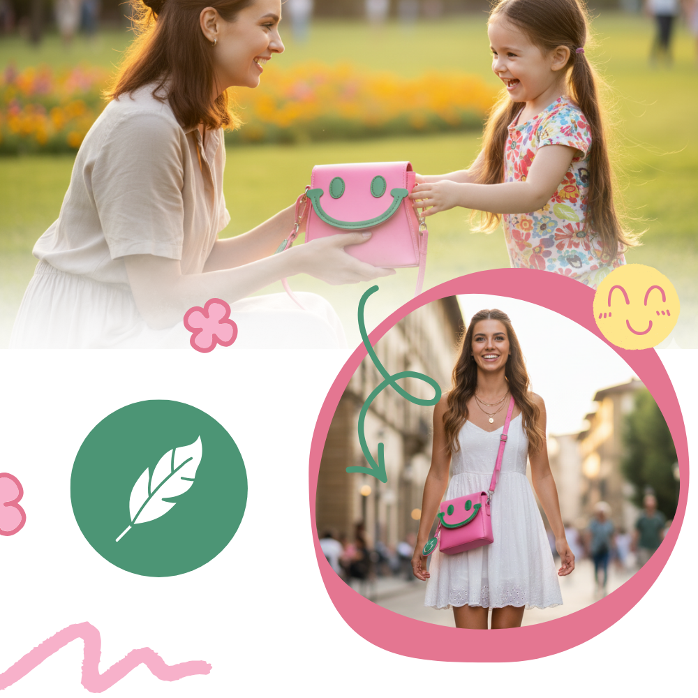 Cheerful Smile Crossbody Purse - Ozerty