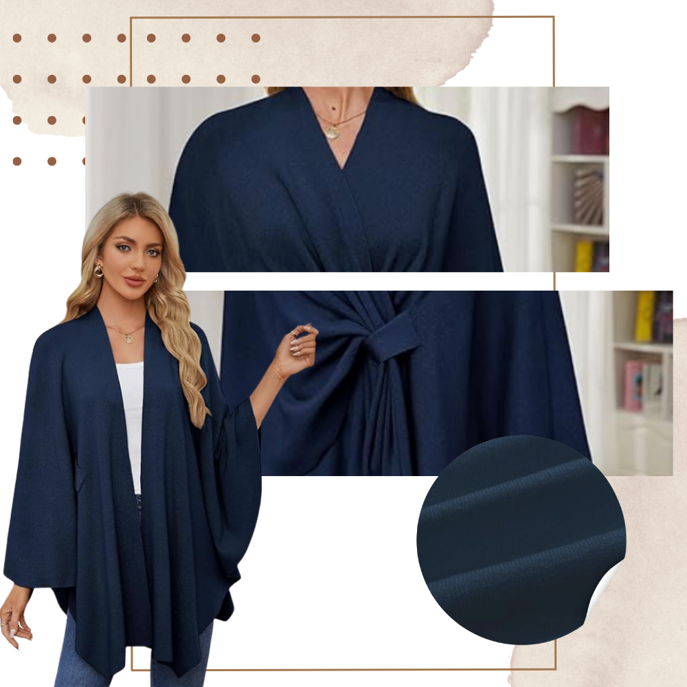 Chic Women Knitted Poncho - Ozerty