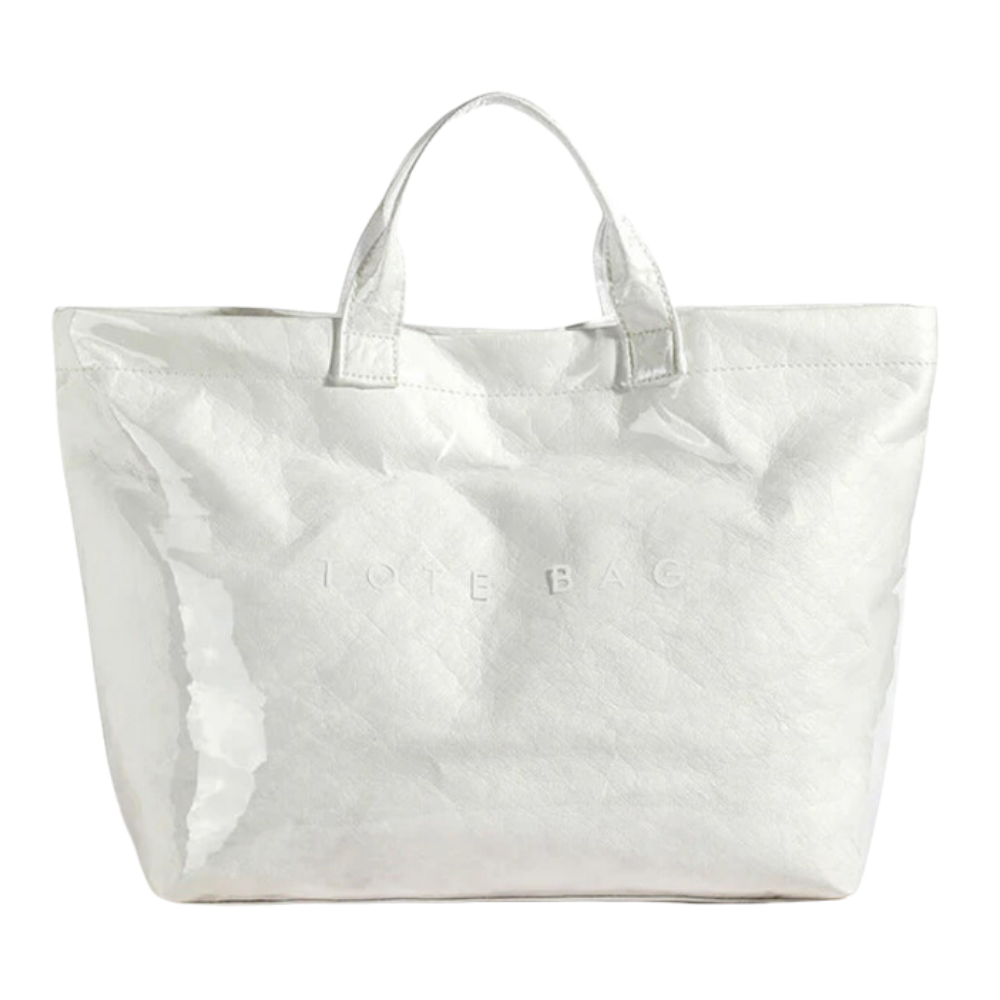 Classic Large Waterproof Tote Bag -White - Ozerty