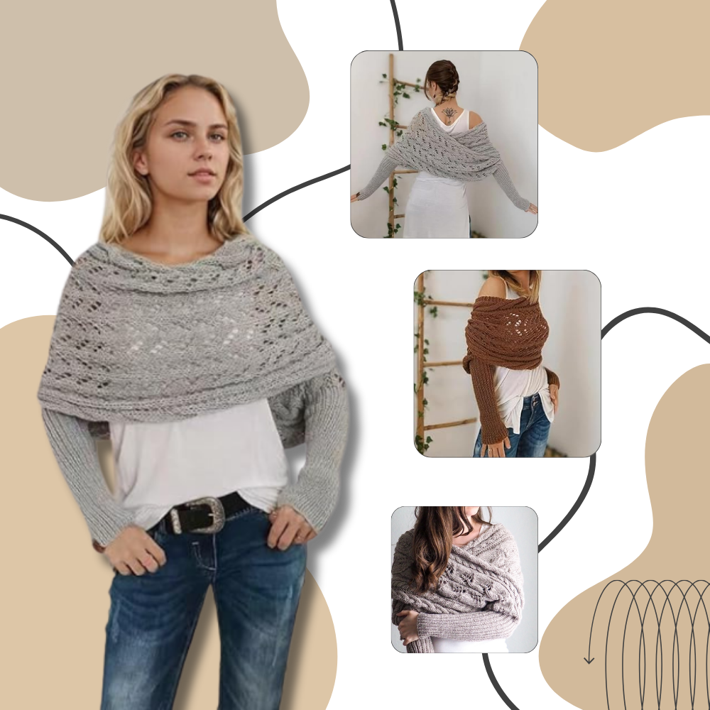 Cozy Knitted Shrug Sweater - Ozerty