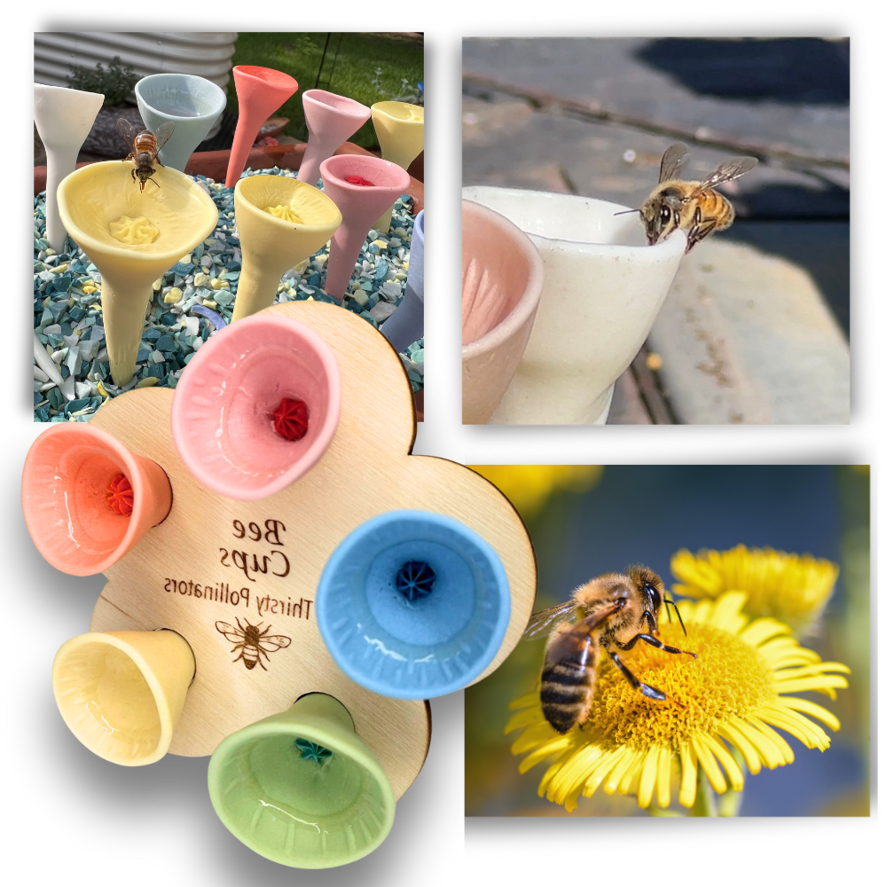 Discreet UV Reactive Glaze Bee Cup - Ozerty