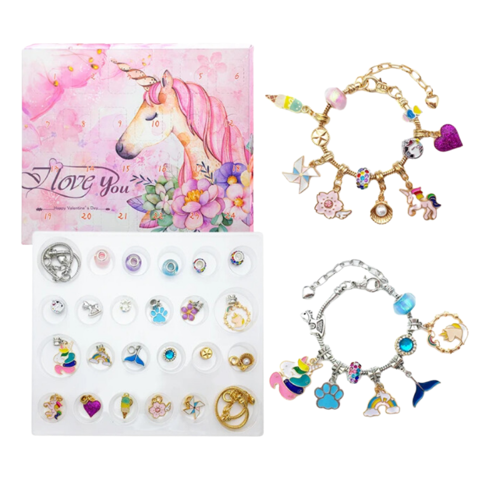 DIY Jewelry 24-day Countdown Advent Calendar -Unicorn - Ozerty