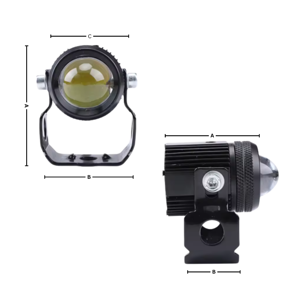 Dual Light Motorcycle Headlamp - Ozerty