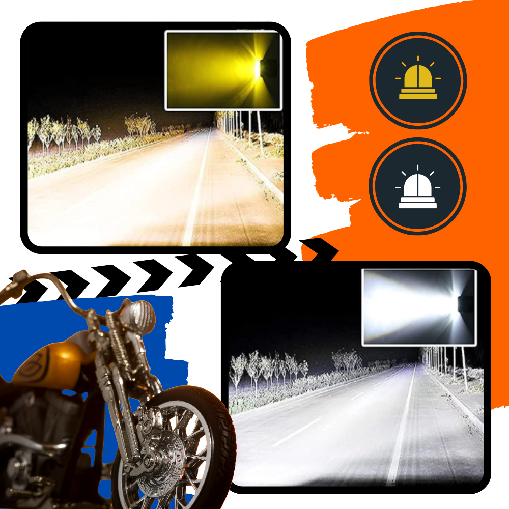 Dual Light Motorcycle Headlamp - Ozerty