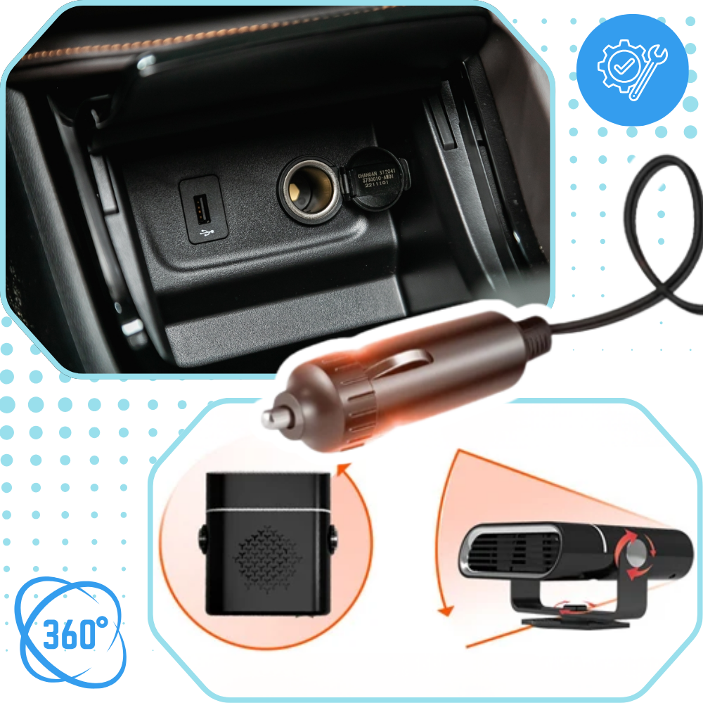 Dual Portable Car Defroster - Ozerty