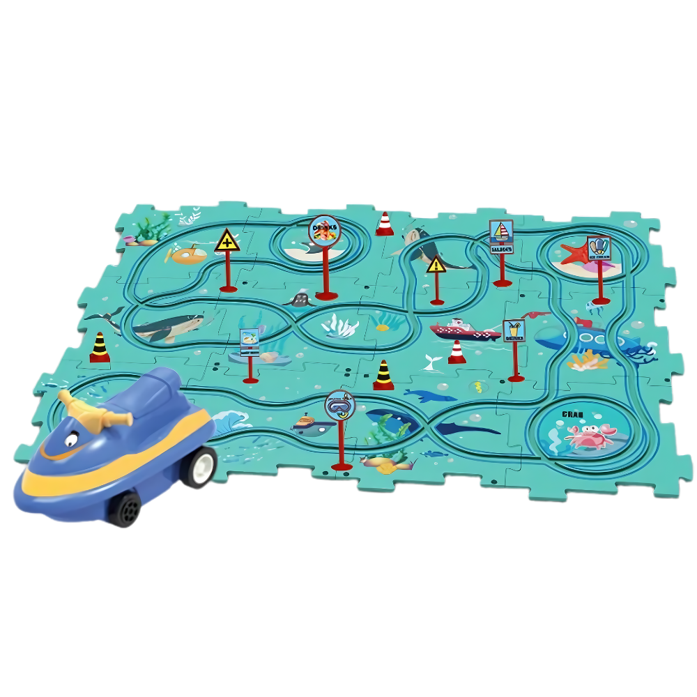 Educational Fun Car Track Puzzle -Ocean - Ozerty