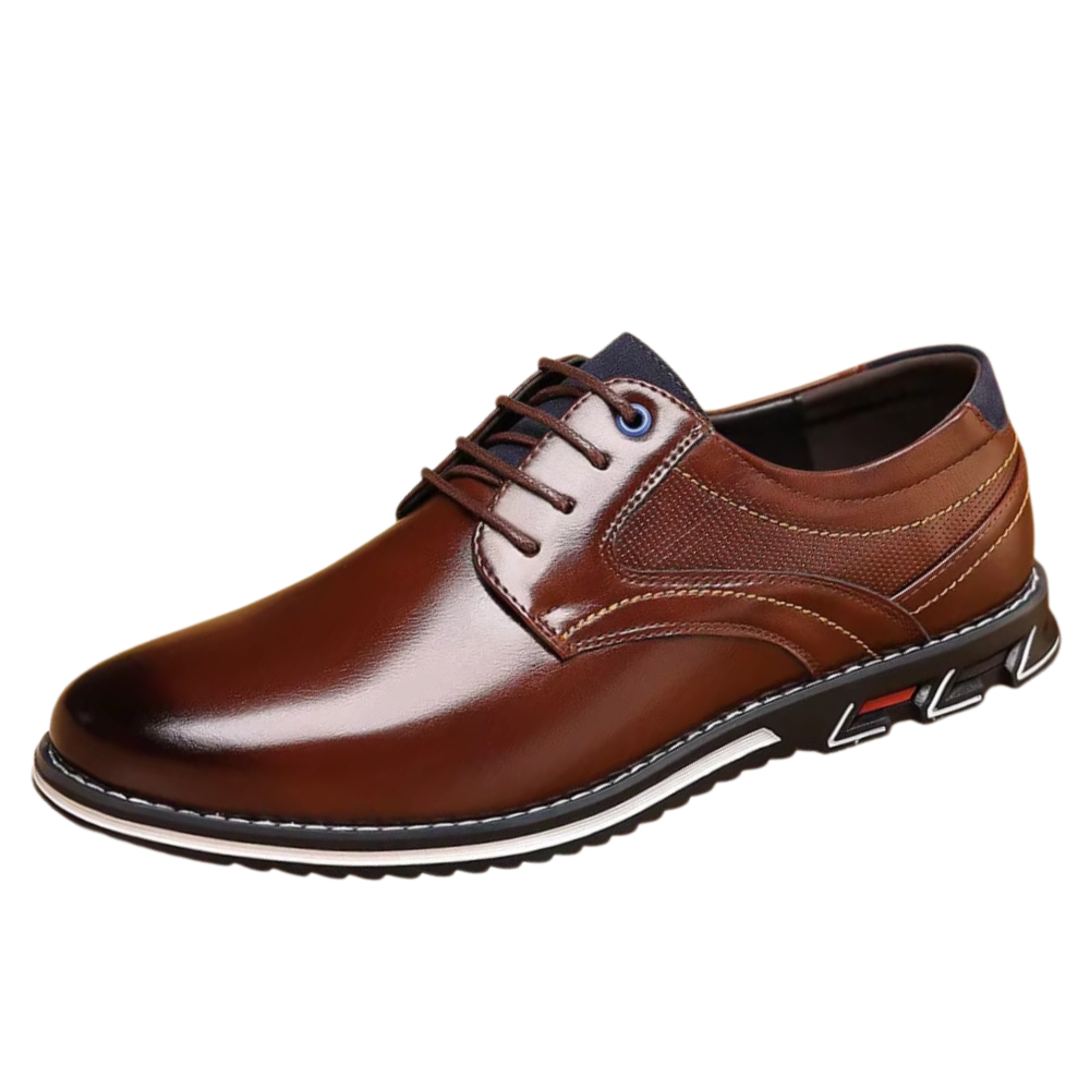 Orthopedic Gatsby Shoes -Dark Brown - Ozerty