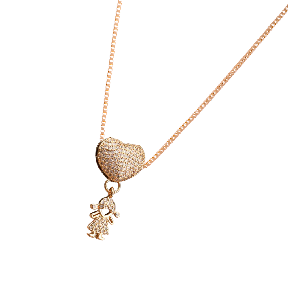 Elegant Mum Charm Necklace