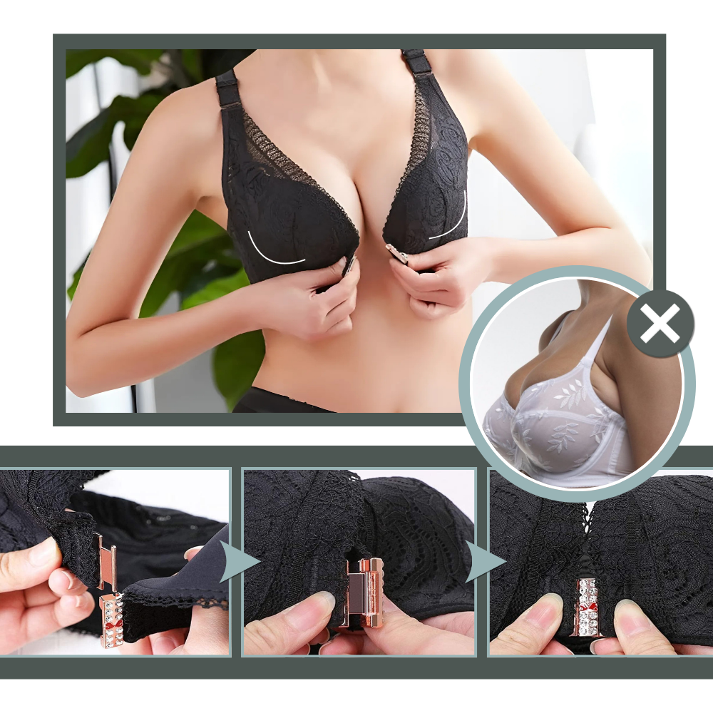 Elegant Rose Push-up Lace Bra - Ozerty