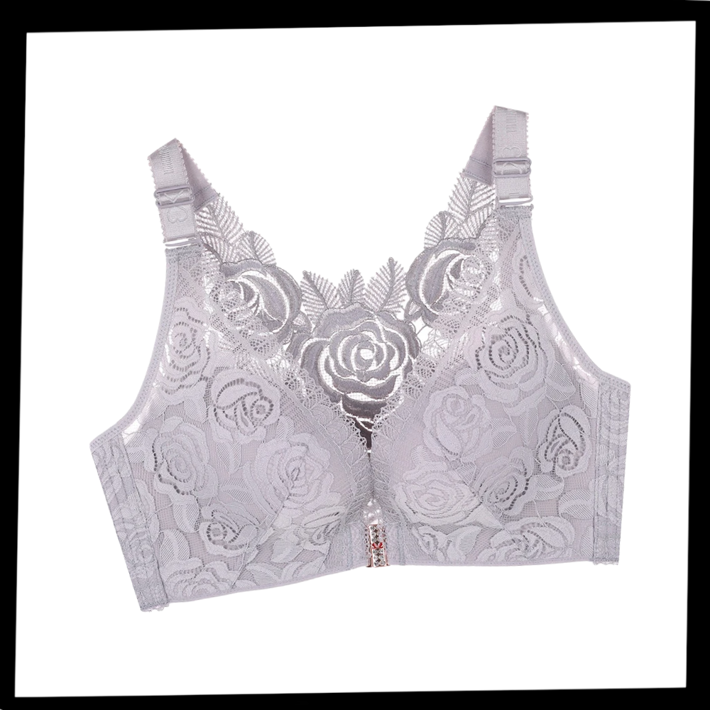 Elegant Rose Push-up Lace Bra - Ozerty
