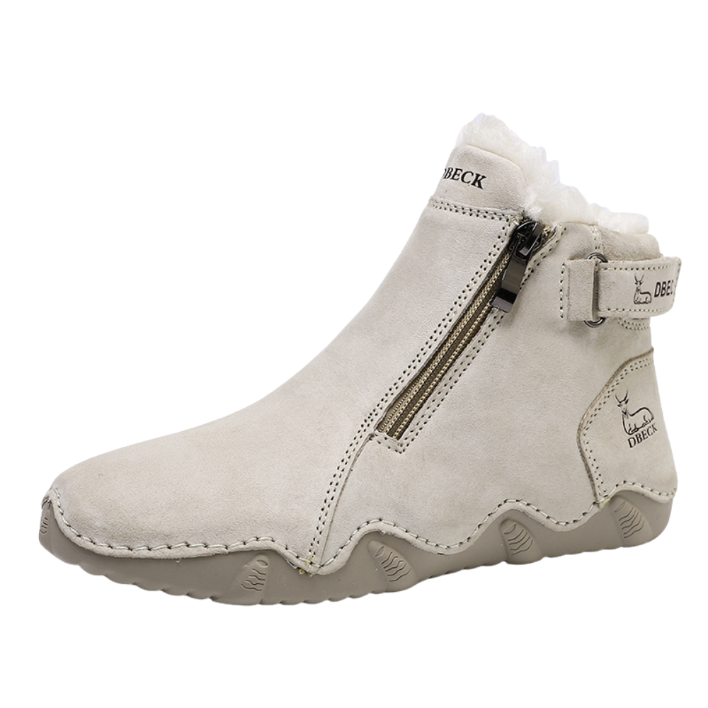 ErgoChic Winter Boots -Khaki Fleece Lining - Ozerty