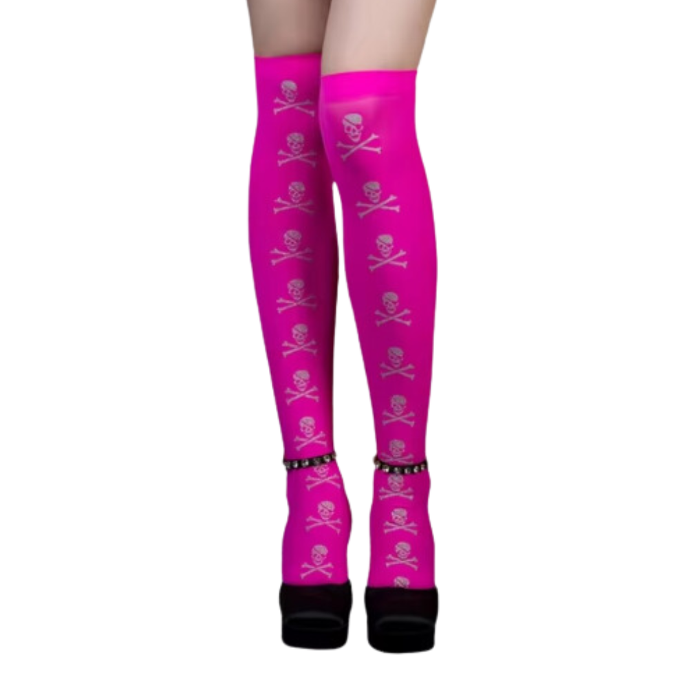 Festive Designs Halloween Compression Socks -Skeleton Pink - Ozerty