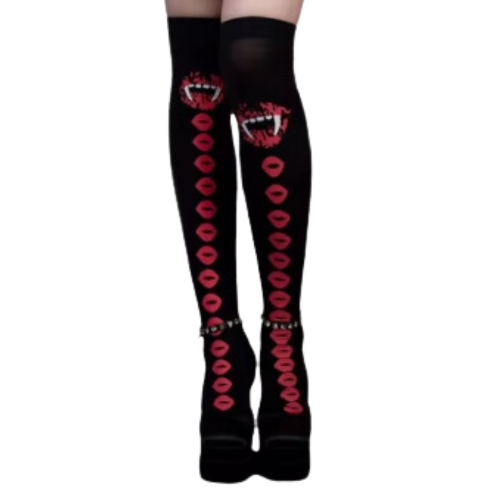 Festive Designs Halloween Compression Socks -Vampire Bite - Ozerty