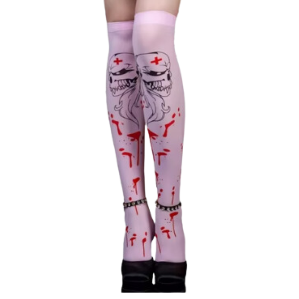 Festive Designs Halloween Compression Socks -White Venom - Ozerty