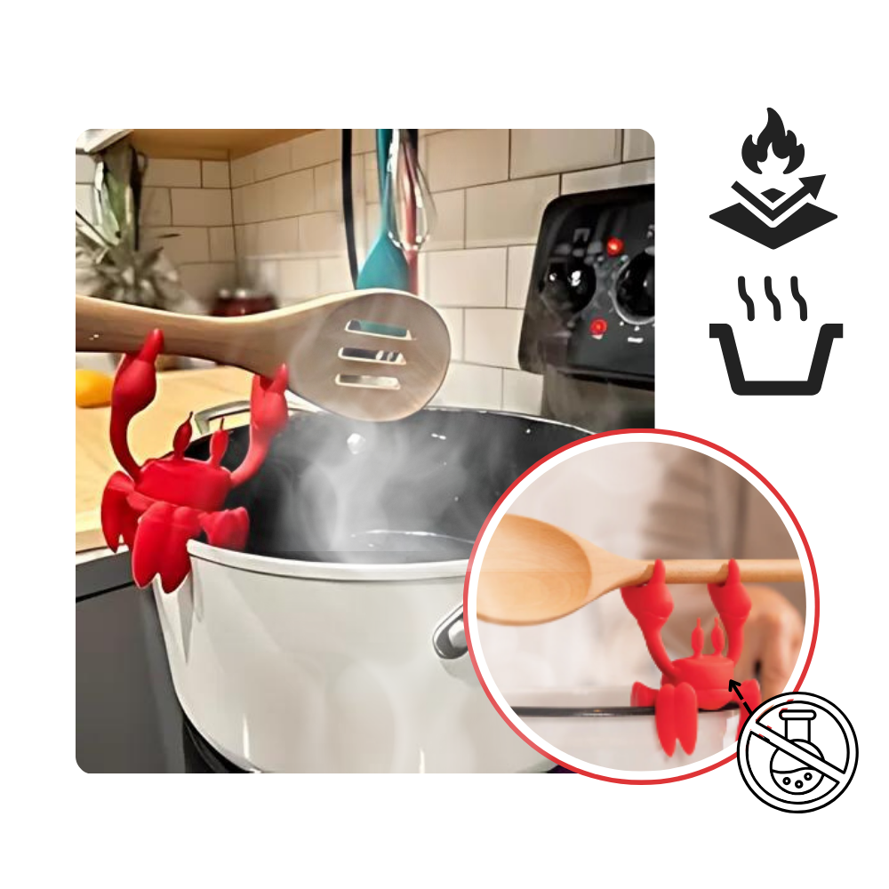 Fun Crab Non-Slip Spoon Holder - Ozerty