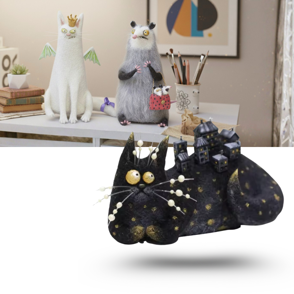 Funny Disheveled Decor Cat - Ozerty