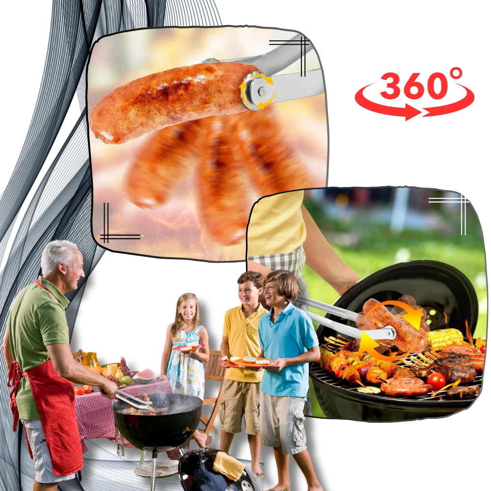 Heat Resistant Barbecue Flip Tongs - Ozerty