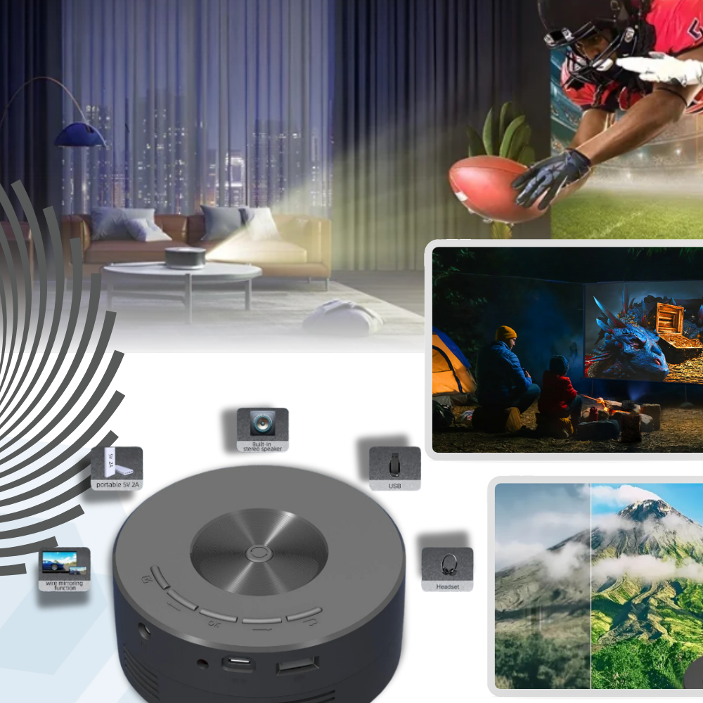 High Resolution Mini Movie Projector - Ozerty