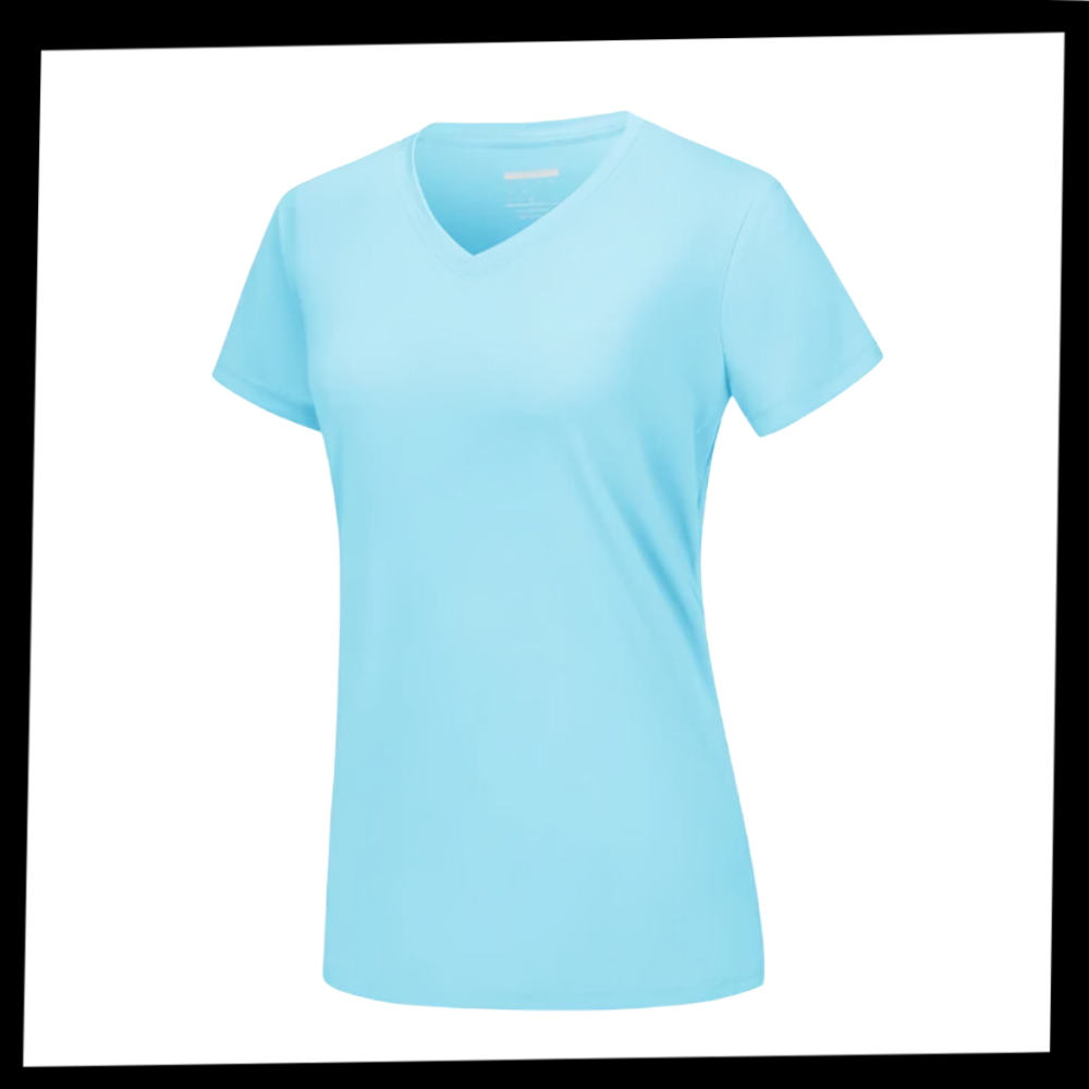 Instant Cooling V-neck Shirts Women - Ozerty