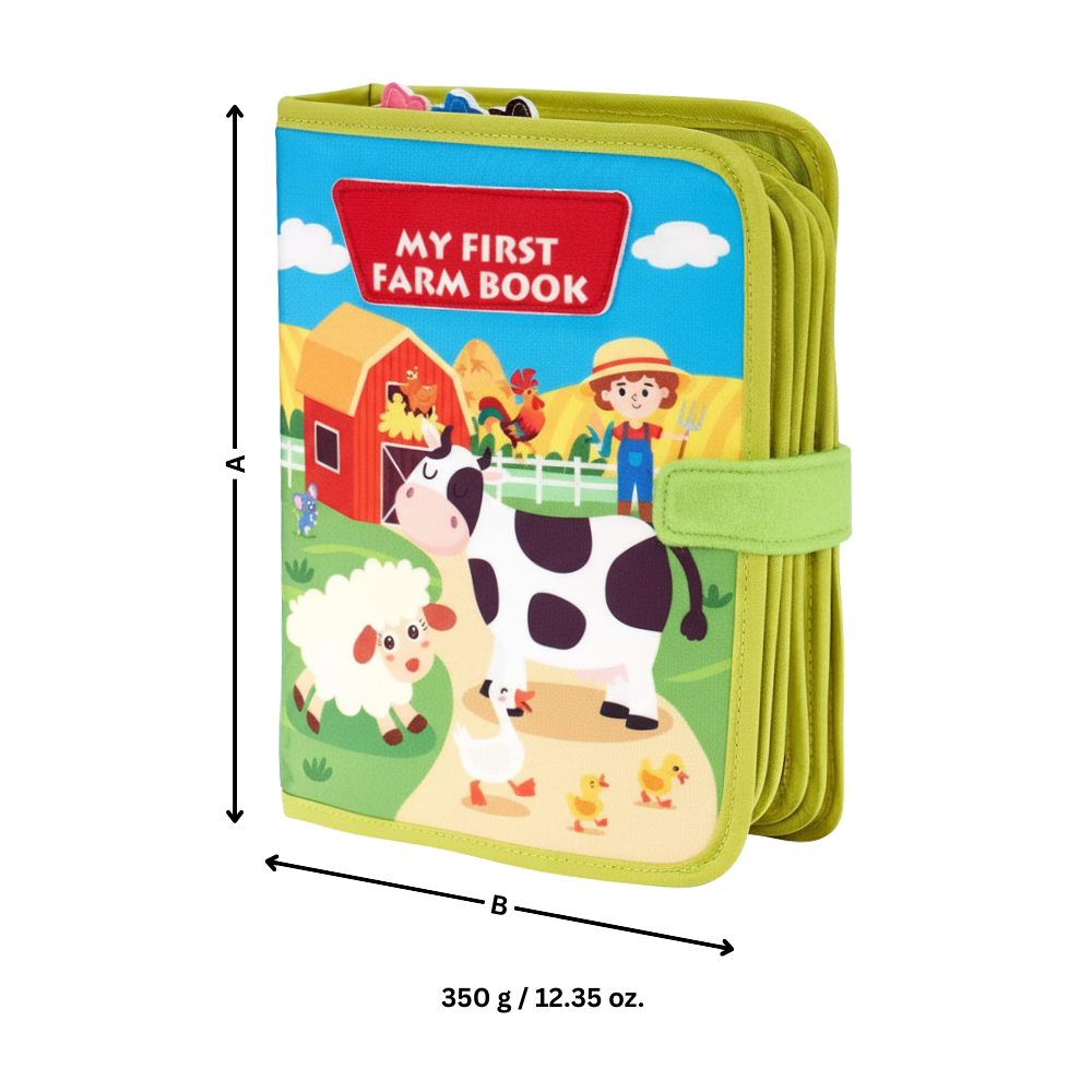Interactive Farm Velcro Children Book - Ozerty
