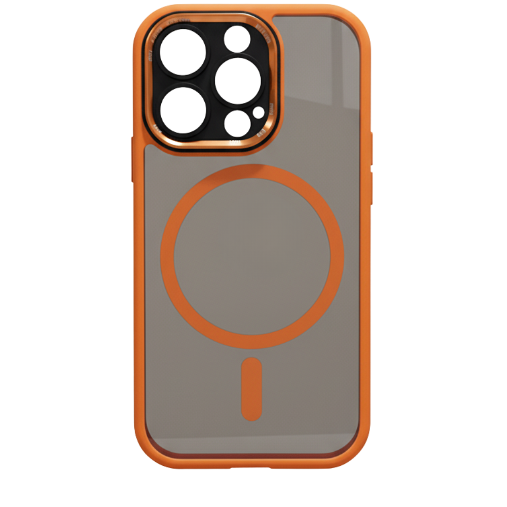 Iphone Magnetic Shockproof Case -Orange - Ozerty