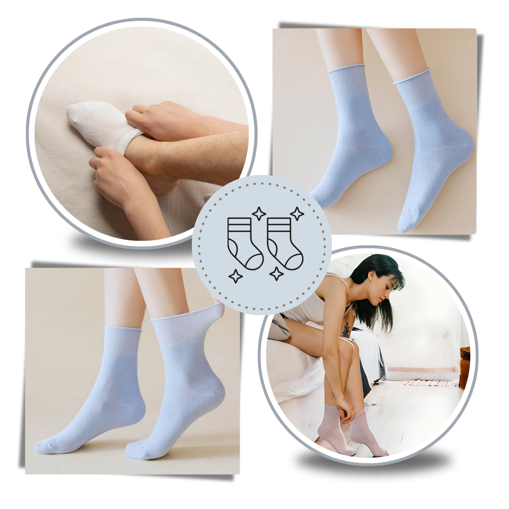 Non-Constricting Seamless Quarter Socks - Ozerty