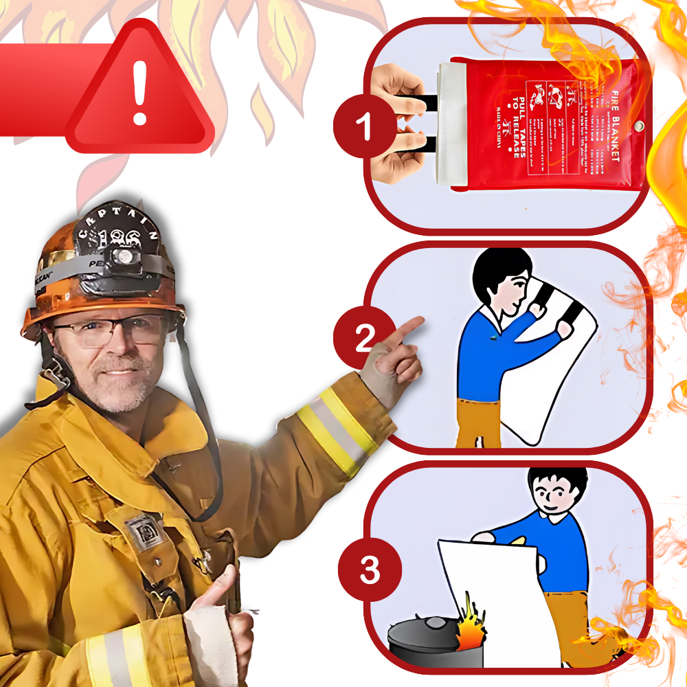 Quick Extinguishing Emergency Fire Blankets - Ozerty