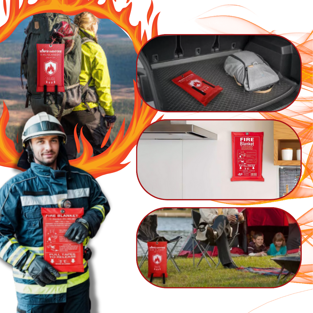 Quick Extinguishing Emergency Fire Blankets - Ozerty