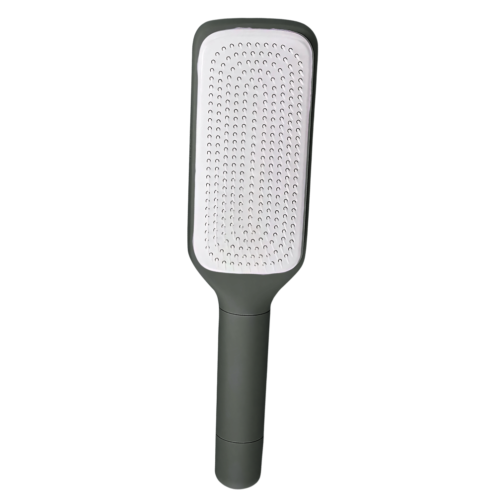 Scalp Massage Self-Cleaning Hair Brush -Grey - Ozerty