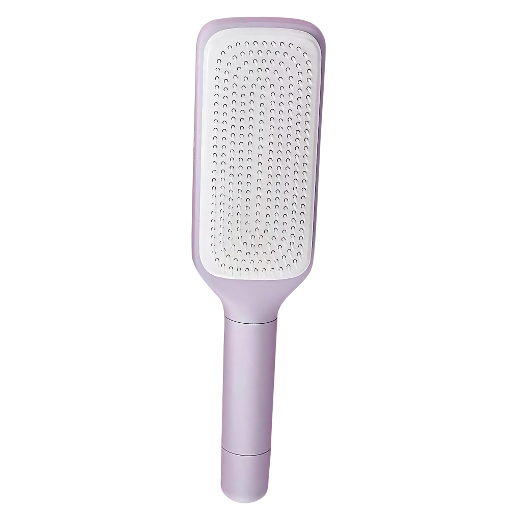 Scalp Massage Self-Cleaning Hair Brush -Purple - Ozerty