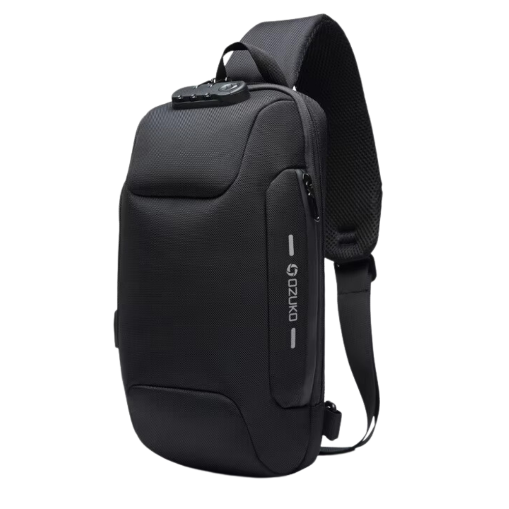 Secure Charge Crossbody Bag -Black - Ozerty