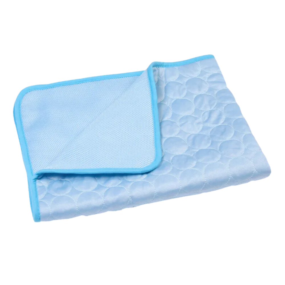 Silk Pet Cooling Pad  -Light Blue - Ozerty