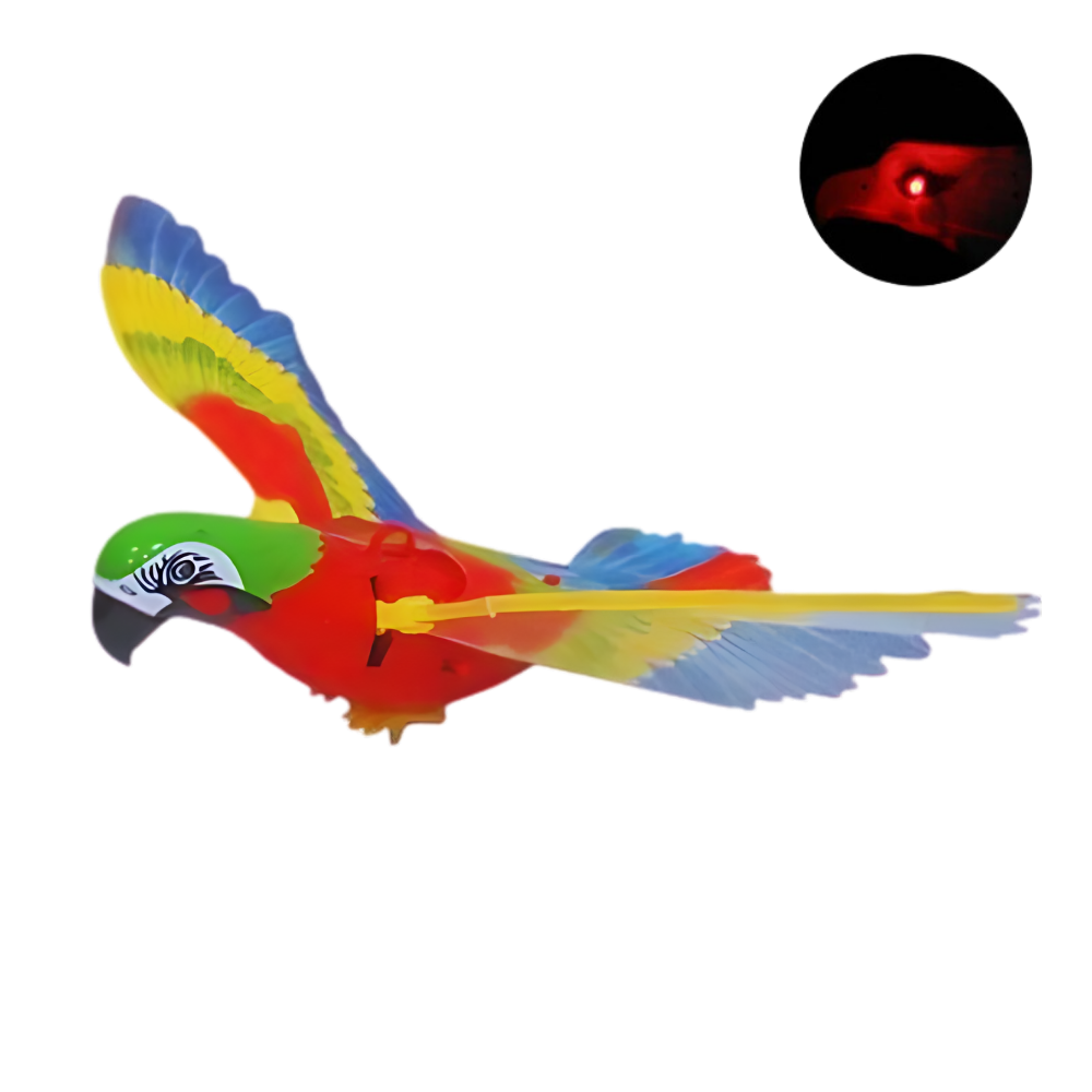 Simulated Flying Bird Cat Toy -Parrot Light Music - Ozerty